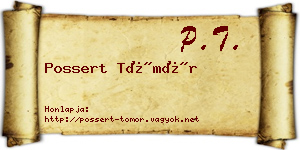 Possert Tömör névjegykártya